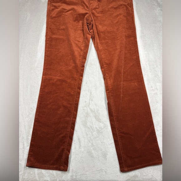 NWT Talbots Stretch Corduroy High Waist Straight Rust Brown Pants Size 10 - Picture 4 of 14